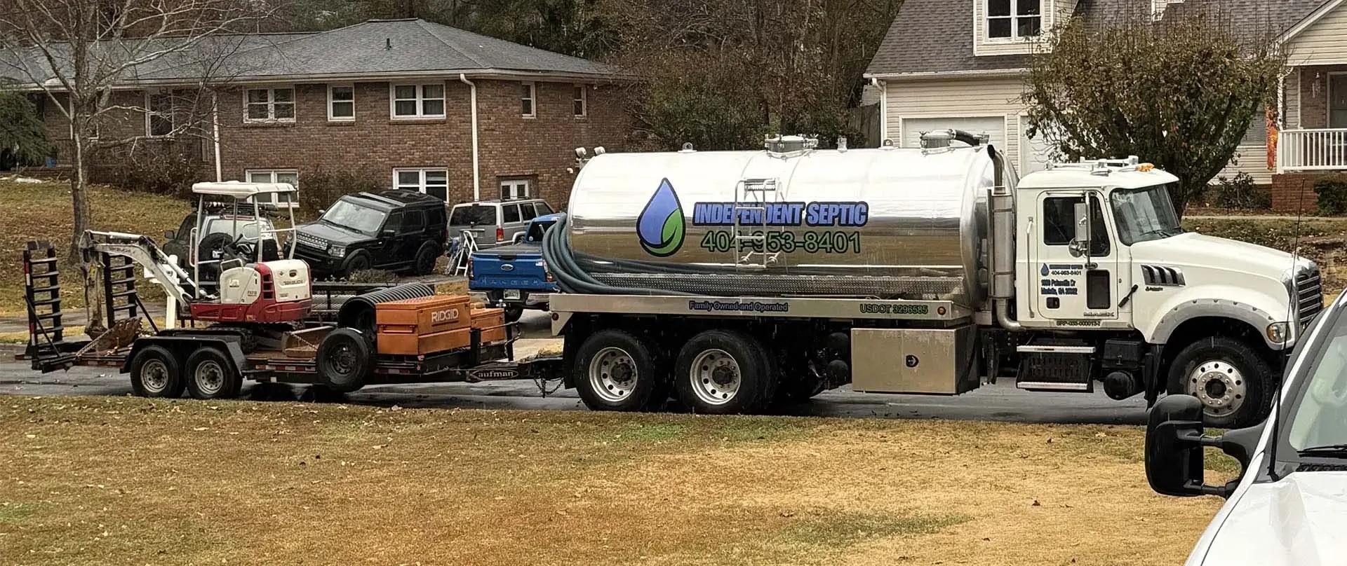 Septic excavation work in progress